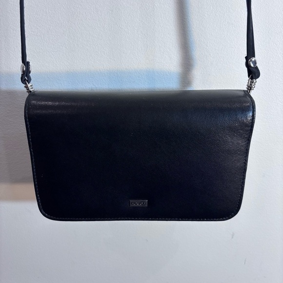 BUXTON Leather Crossbody Wallet Bag Many Compartments Inner Mirror Zipper Snap - Picture 2 of 12